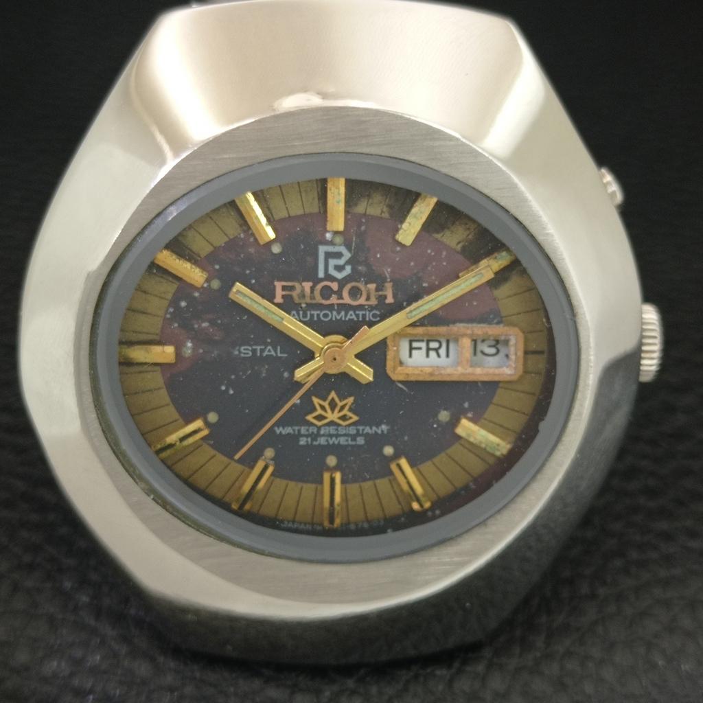 RARE VINTAGE RICOH R31 AUTOMATIC JAPAN MENS ORIGINAL DIAL WATCH A707980-1