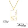 My Shape Shapely Beauty Women Necklaces Charming Pictorial Girl Pendants Pendants Neck Chain Stainless Steel Fashion Jewelry