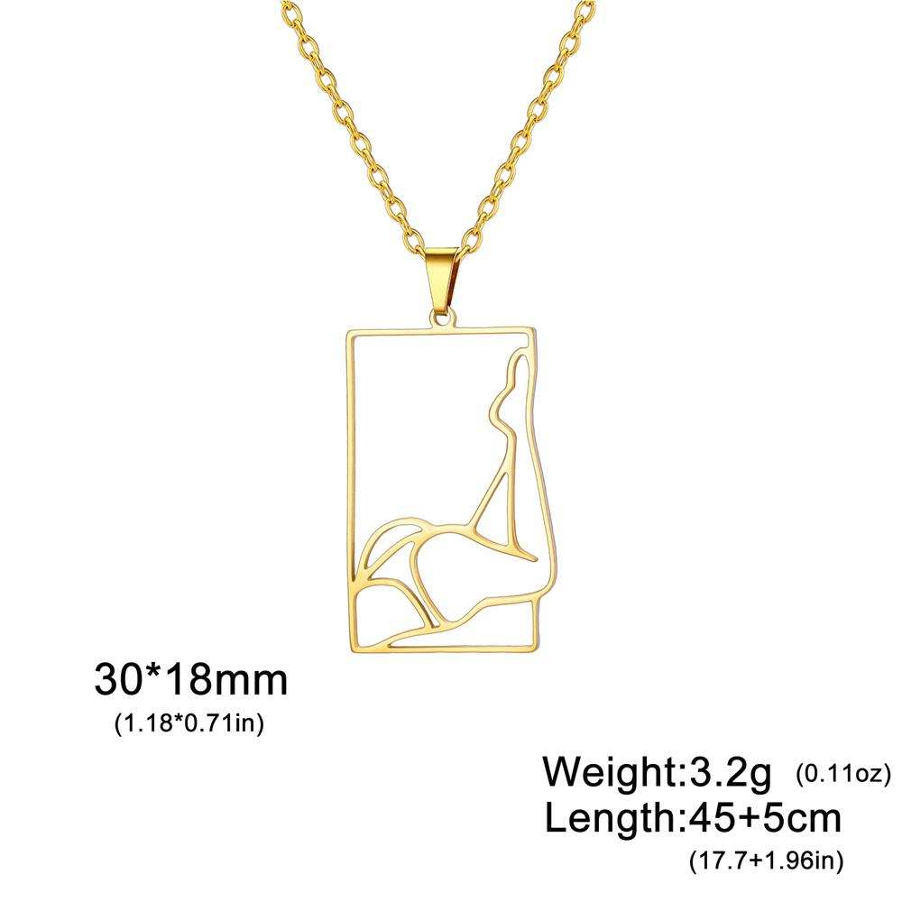 My Shape Shapely Beauty Women Necklaces Charming Pictorial Girl Pendants Pendants Neck Chain Stainless Steel Fashion Jewelry