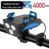 GEETHA Multifunctional Bicycle Light Phone Holder with Horn & Power Bank