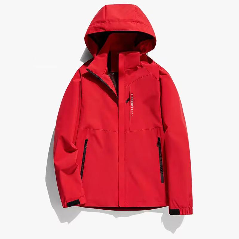 Men's Waterproof Windproof Hooded Jacket - Casual Spring/Autumn Plus Size Outdoor & Mountaineering Coat