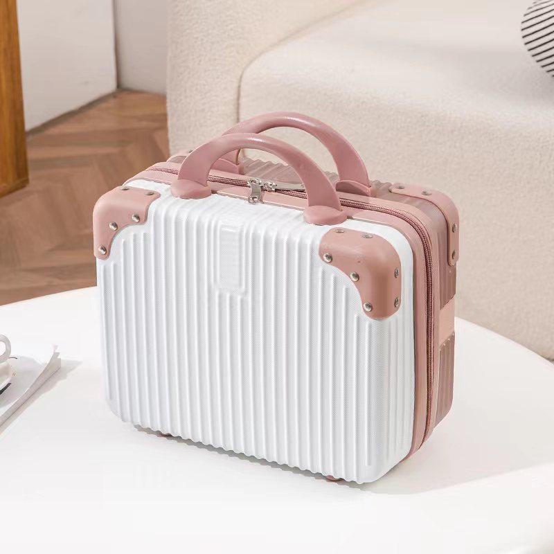 14" Retro Makeup Case - Mini Suitcase Handbag Storage Bag for Travel