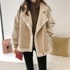 Lamb Velvet Jacket Women's Winter Loose Fur All-in-one Suede Jacket Short Lamb Velvet Warm Motorcycle Jacket