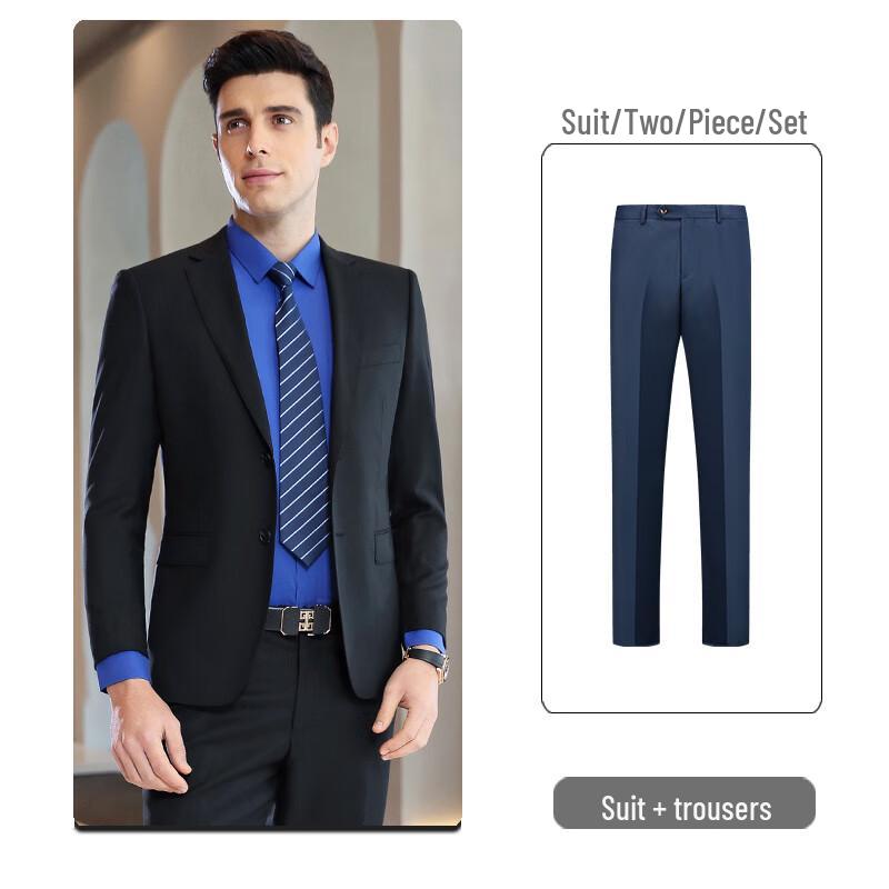 TELUOMAN 50% Wool Sapphire Blue Business Attire
