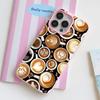Kaffeebohnen Gelee Doppellagig Rosa Handyhülle für iPhone 17 16 15 14 13 12 11 Air Pro Max Plus Schutz