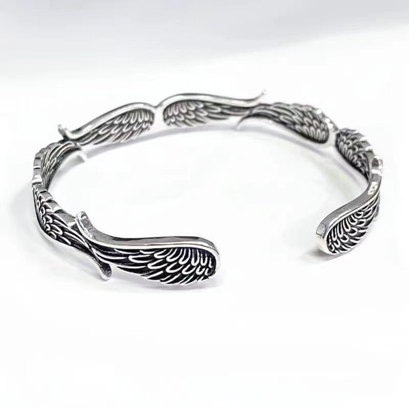 Retro Engel Flügel Armreif Ring Personalisiert Mode Offen Verstellbare Manschette Armband Punk Hip Hop Schmuck Geschenk