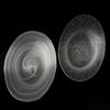 Handmade Cloudy Bubble Frosted Glass Oval Plate, Lead-Free Japanese Style Small Dish for Snacks, Fruit, Salad, Desserts & Pastri