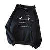 Long Sleeves Pocket Drawstring Thickened Plush Lining Winter Hoodie Women Little Dinosaur Print Loose Hooded Sweatshirt Streetwear