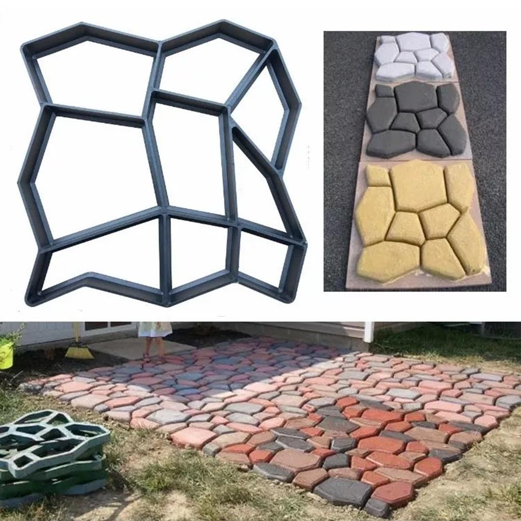 Walk Maker Reusable Concrete Path Plastic Paving Mold Stone Molding Paver for Lawn Garden Yard