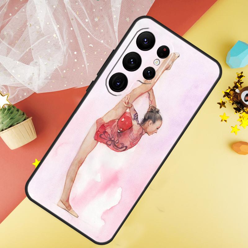 Gymnastics Oil Painting Phone Case For Samsung Galaxy S25 S26 Ultra S21 S20 S22 S23 Ultra S10 Plus S24 FE Cover Coque