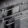 cmaos Chrome Wall-Mounted Towel Rack with Paper Holder