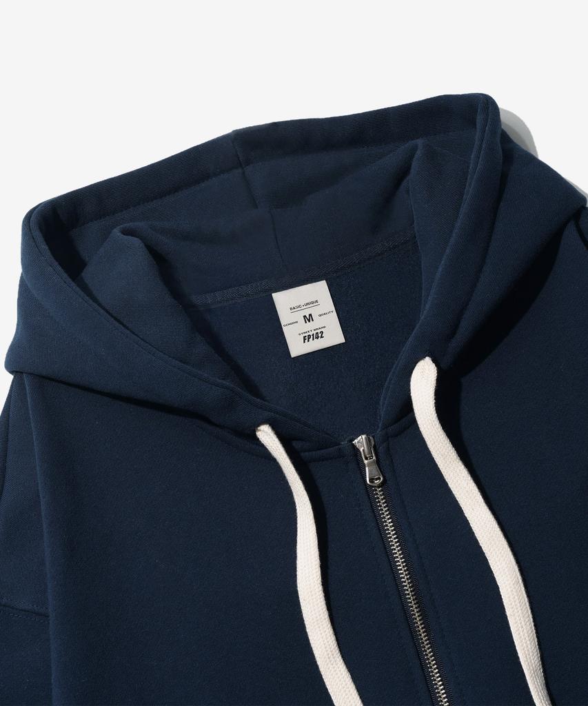 Fp142 Youthful Balloon Zip-Up Hoodie Navy Sjhd1327
