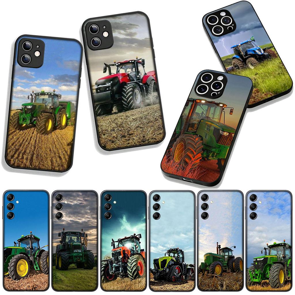 for Samsung Galaxy S25 S24 S22 S23 FE Ultra Plus A56 A05 A06 A15 A16 A55 S7 Edge Phone Cover Case Farms Vehicles Tractors Casing