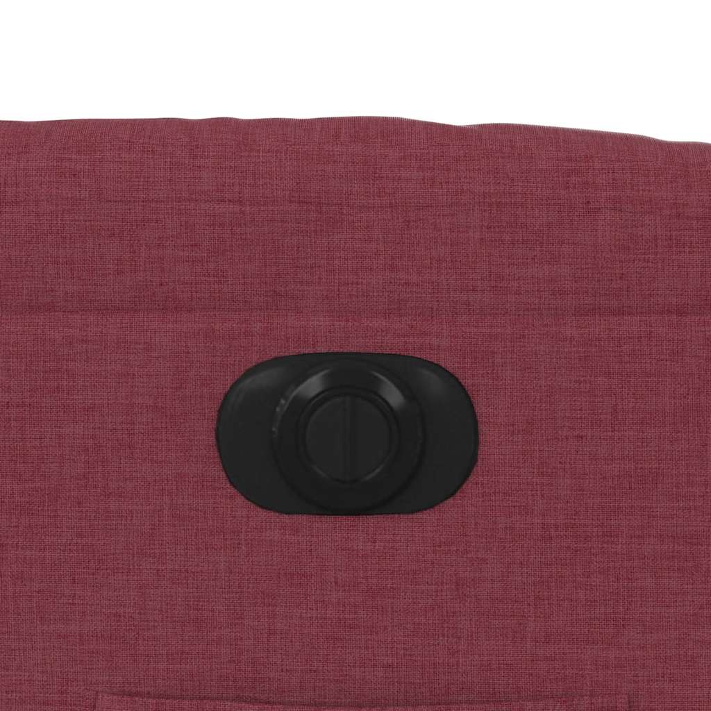 Electric Recliner Chair Burgundy Fabric