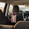 Tissue Box Holder For Car Colorful Heart Pattern Car Paper Organizer Napkin Holder Creative Soft Car Organization Accessories
