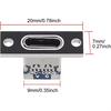 5/20pcs Type-C USB Jack 3.1 Type-C 2/4 Pin Female Connector Jack Charging Port USB 3.1 Type C Socket with Fixing Plate