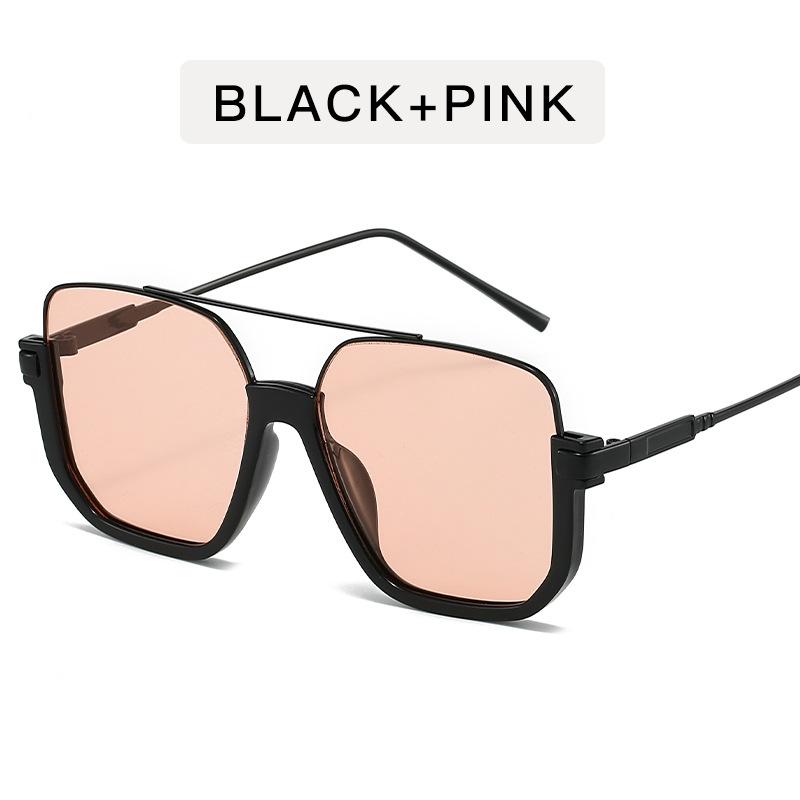 Korean Fashion Women Sunglasses Double Bridge Semi-rimless Sun Glasses Male UV400 Protection Cool Sunglasses
