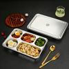 304 Stainless Steel Multi-Compartment Lunch Tray