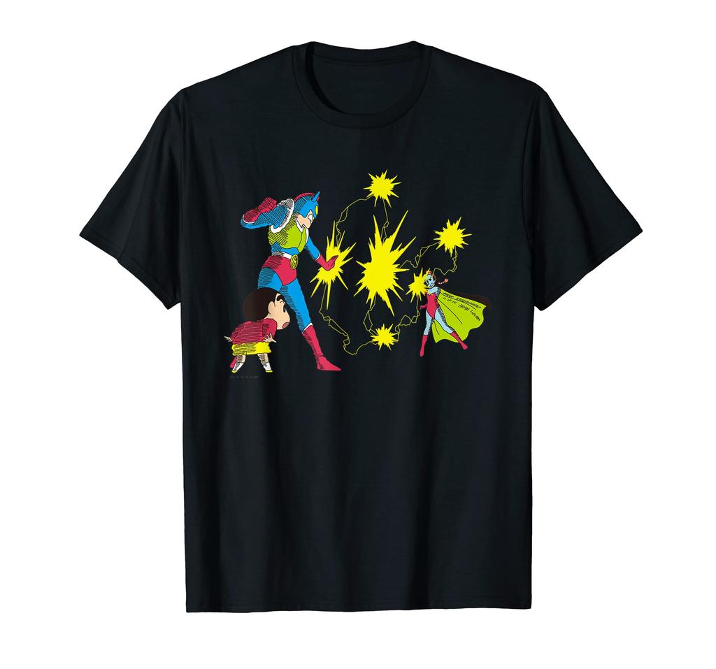 Crayon Action Kamen VS Higre Demon King Comic Touch Color [Movie] Shin-chan T-shirt