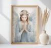 Plakat Portret Anioła W Delikatnej Sukni Plakat Portret Anioła W Delikatnej Sukni, 40X50 Cm, Rama Aluminiowa Złota, Papier Matowy 230 Gsm