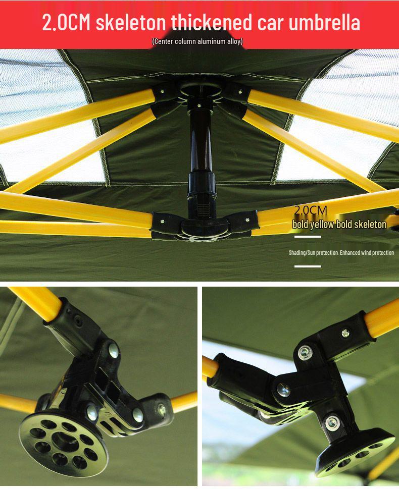 Coach Car Sunshade: Driving School Special Folding Roof Canopy Umbrella