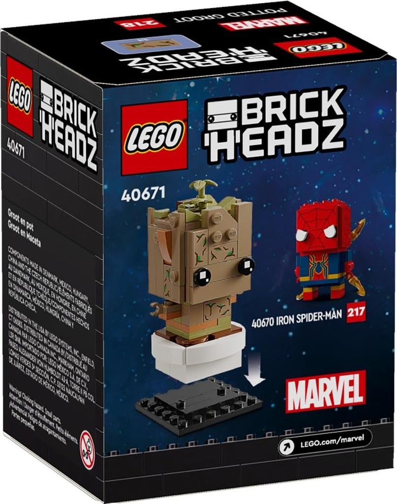 LEGO BrickHeadz Potted Plant Groot 40671 Toy Blocks for Ages 10 and Up
