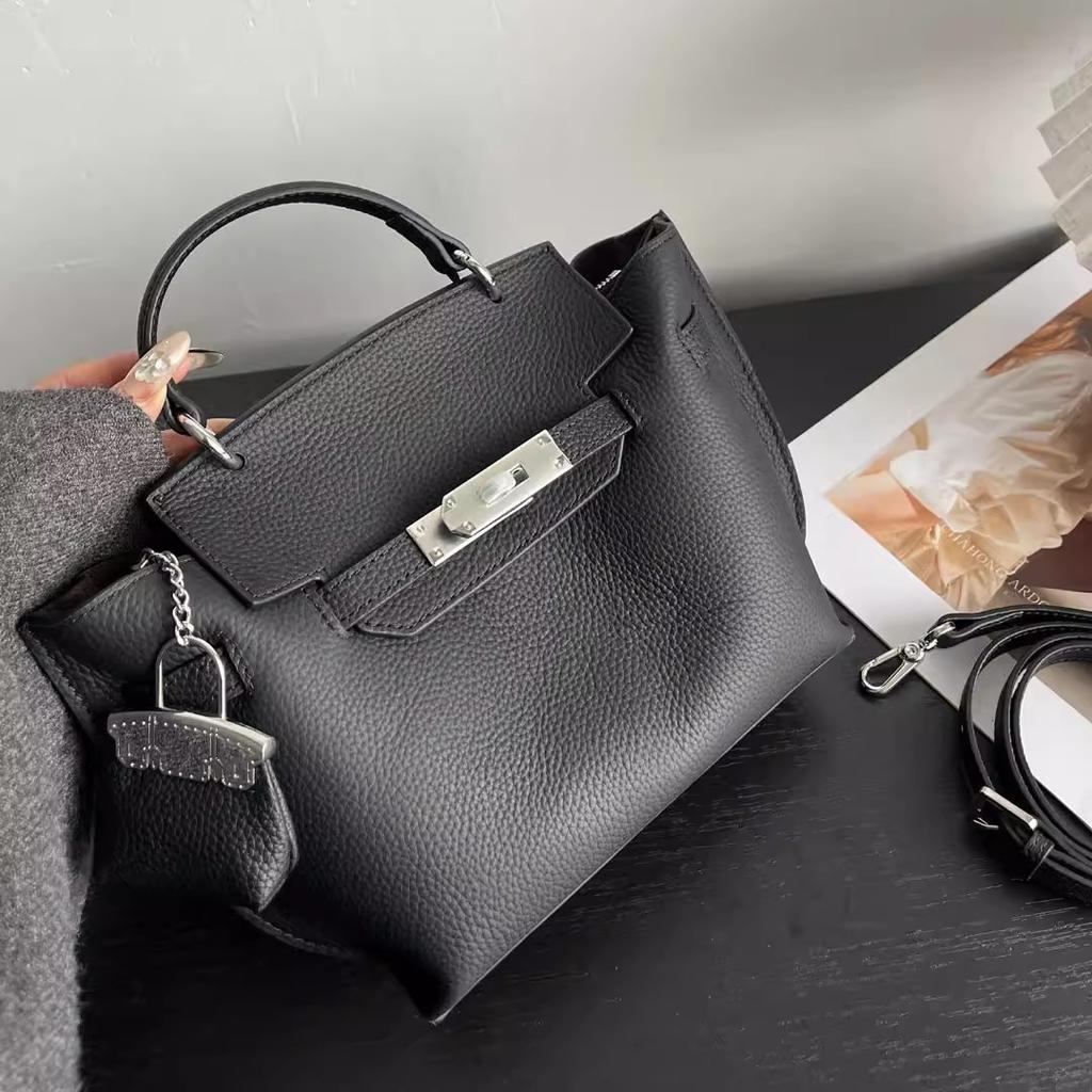 Oberste Schicht Rindsleder 2025 Neuer Stil Damen Einzelfach-Taschen * Inklusive hochwertigem Leder Große Kapazität Schlichtes Design