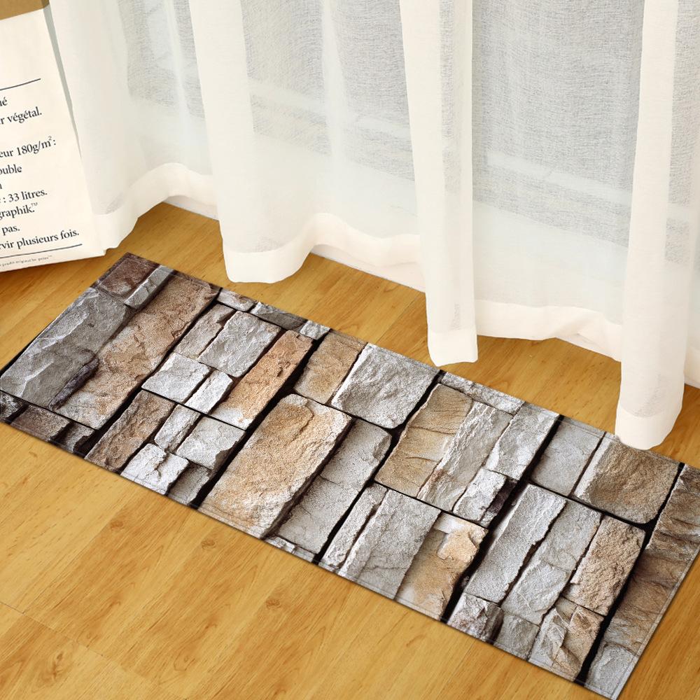 Colored Stone Bathroom Absorbent Non-Slip Floor Mat Kitchen Strip Bedroom Door Mat Living Room Carpet