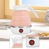 Foldable Electric Kettle Compact Water Boiling for Travel Hotels Offices White