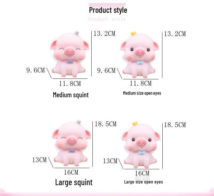 Korean Cute Pig Children's Money Box | Internet Celebrity Cartoon Drop-Proof Silicone Piggy Bank Ornament