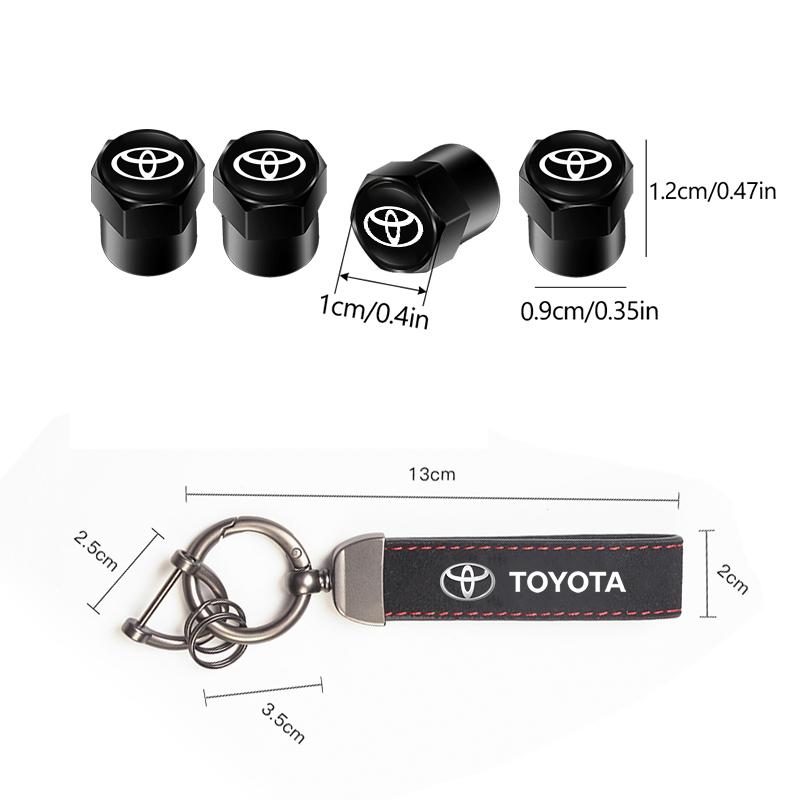 2026 Neu Für Toyota Toyota Auto Reifen Rad Ventilkappen Abdeckung Wildleder Auto Schlüsselanhänger Ring Schlüsselanhänger Für Toyota GR Corolla Yaris Aygo Pr