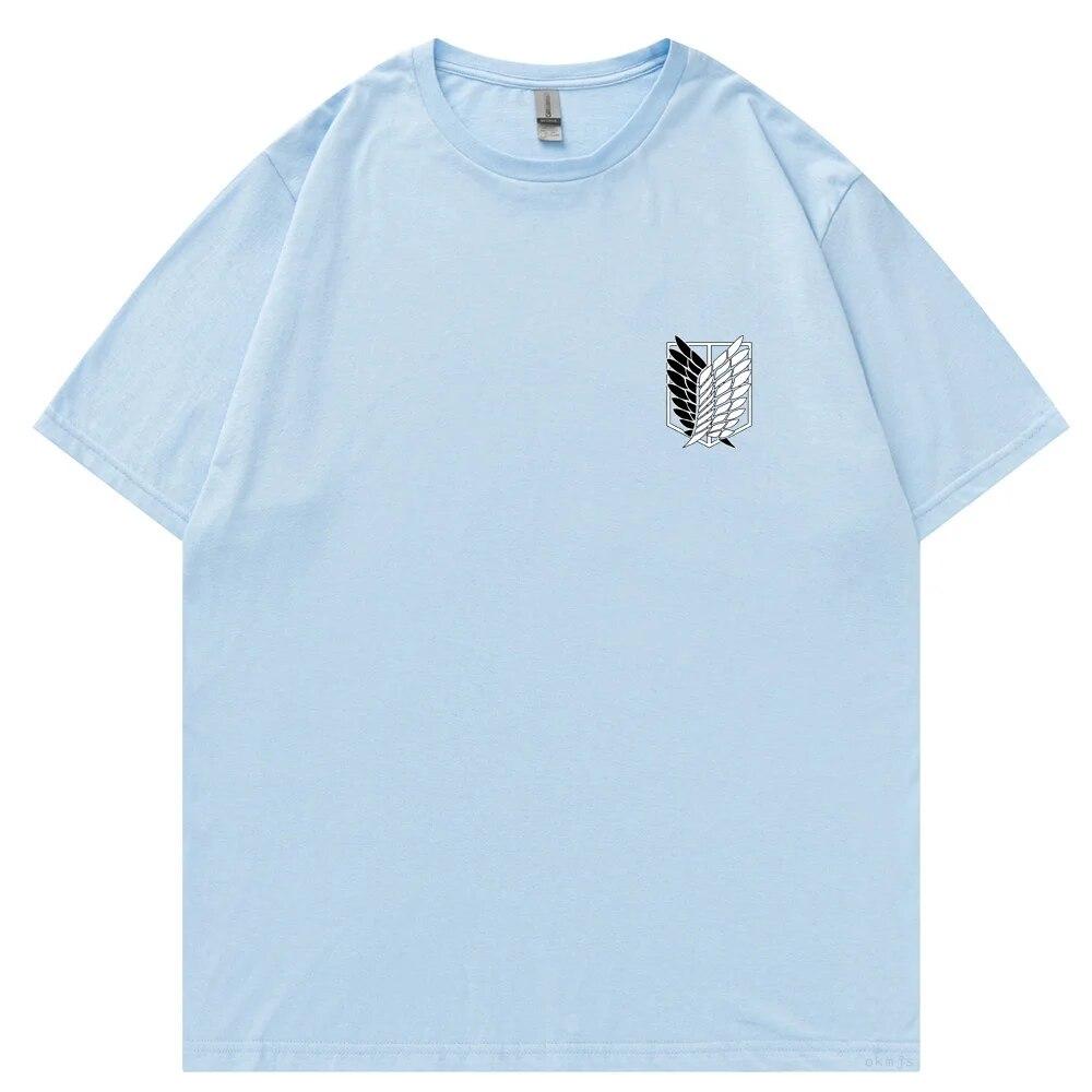 

Футболка унисекс с японским аниме «Атака на Титанов», хлопковая футболка большого размера, каваи, футболки с рисунком «Атака Титанов», унисекс, популярные футболки XL