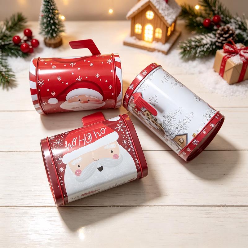 Christmas Mailbox Tin Gift Box - Ornament and Candy Holder