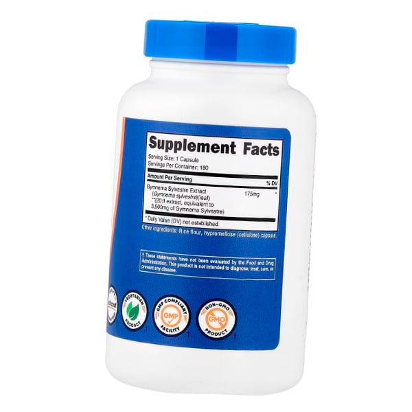 Gymnema Sylvestre Extract, Gymnema Sylvestre 3500, Nutricost  180caps (71647009)