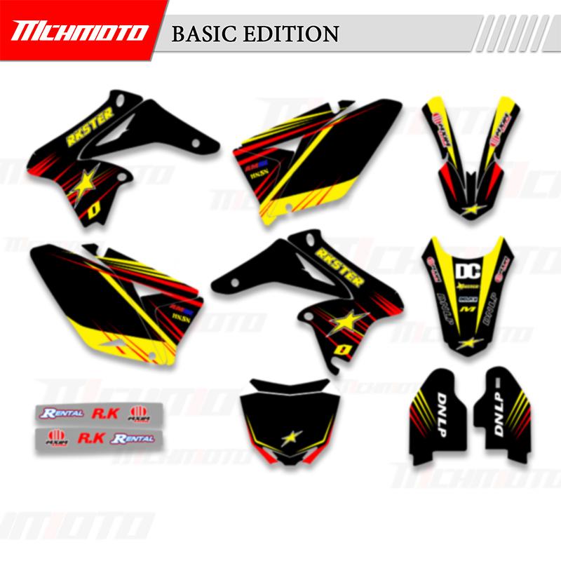 MCHMFG Full Graphics Backgrounds Decals Stickers Kits For SUZUKI RMZ250 RMZ 250 2010 2011 2012 2013 2014 2015 2016 2017 2018