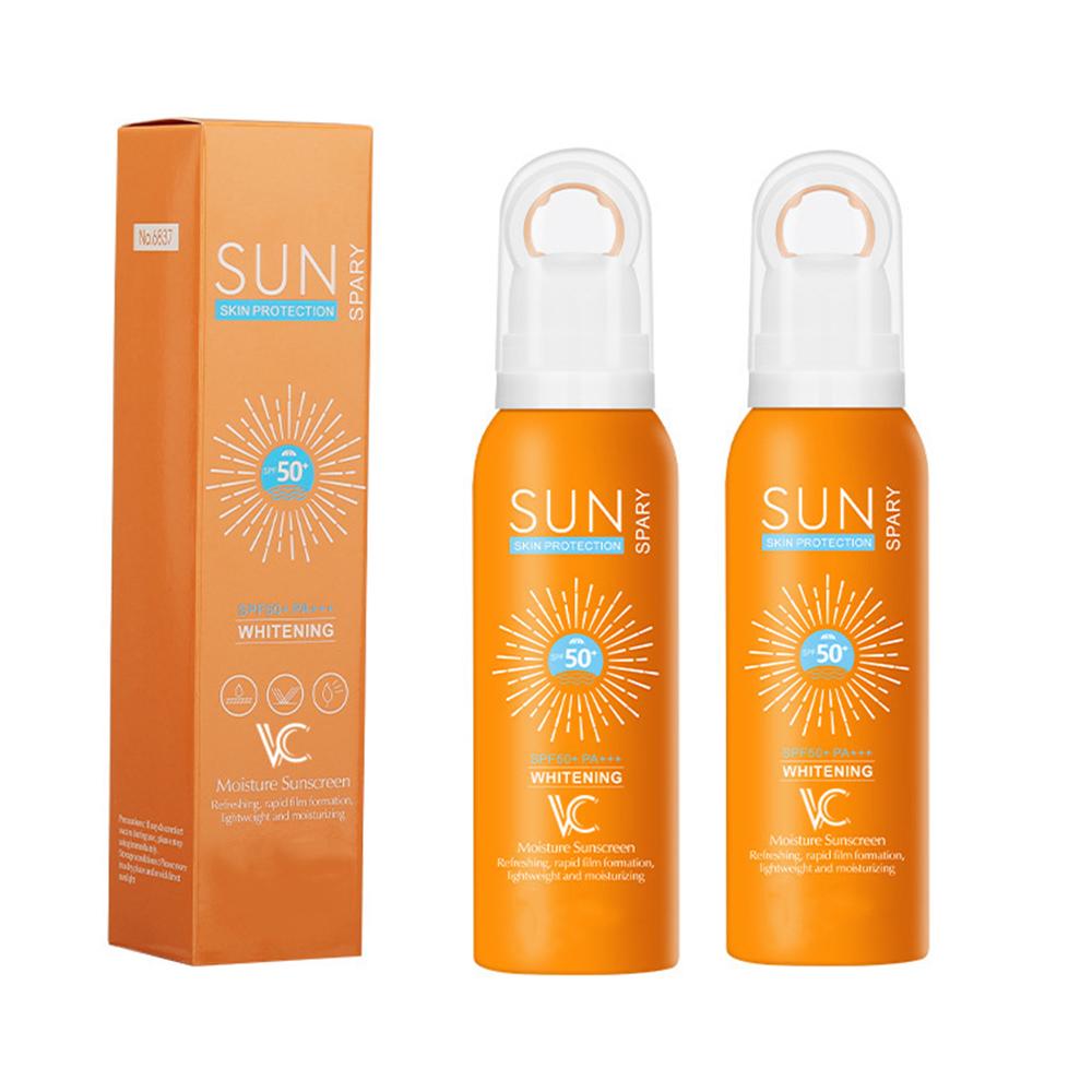 

150 мл солнцезащитный спрей против старения против морщин увлажняющий отбеливающий солнцезащитный спрей для лица тела шеи уход за кожей крем 2pcs