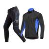 Ensemble veste et pantalon d'hiver pour homme pour le cyclisme Chaud Coupe-vent Thermique Tenue de vélo Temps froid