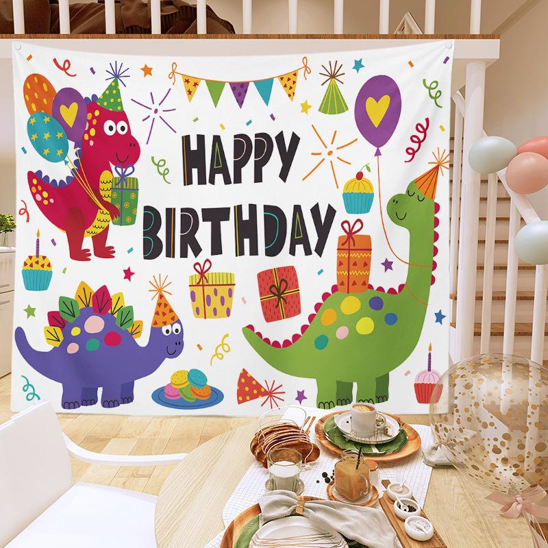 Birthday Party Decoration Tapestry Photo Background Cloth Ins Hanging Cloth Children's Meeting Scene Arrangement Background Wall Photo