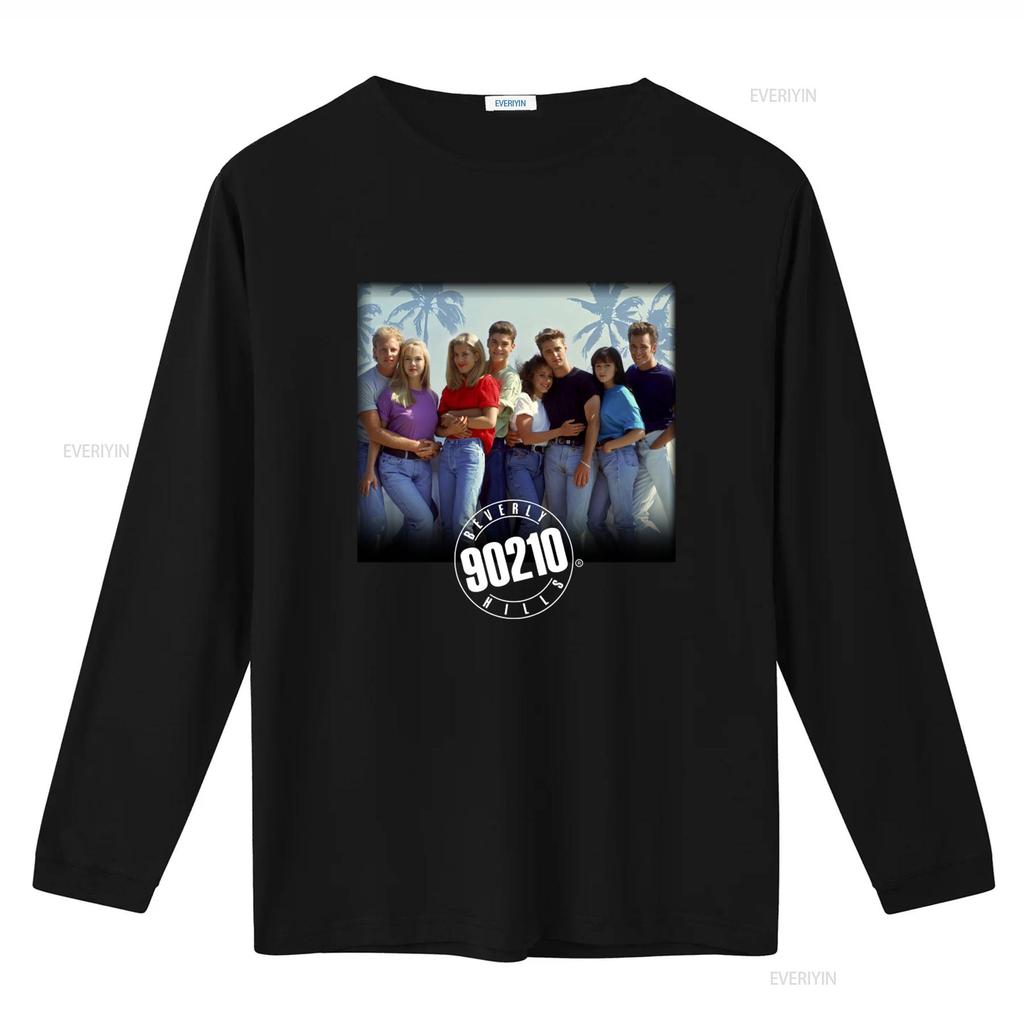 T-shirt in Cotone Beverly Hills 90210 Serie TV Sitcom Brandon Brenda Walsh Design vintage Top Lavato Per l'Uso Quotidiano