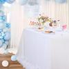 White Tulle Fabric 4 Yards Pearl Beaded Tulle by The Yard for DIY Wedding Dress Half Skirt Party Tablecloth Decor