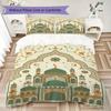 Muslim Pattern Bedding Uilt Set Uilt Cover Pillowcase Home Decoration Birthday Gift (1 * Duvet Cover + 2 * Pillowcase  Without Core)123