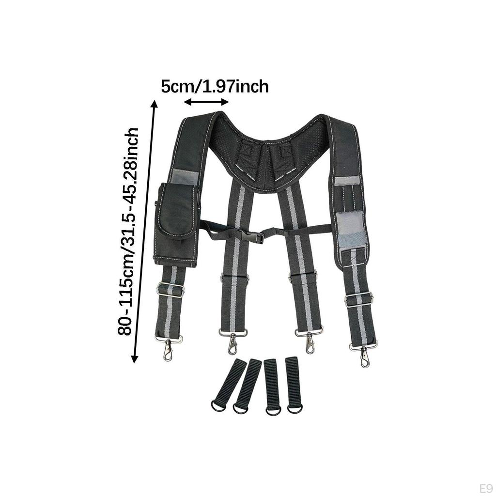 Cinto de Ferramentas de Construção Portátil com Suspensórios, Ideal para Agricultores, Eletricistas e Telhadistas.