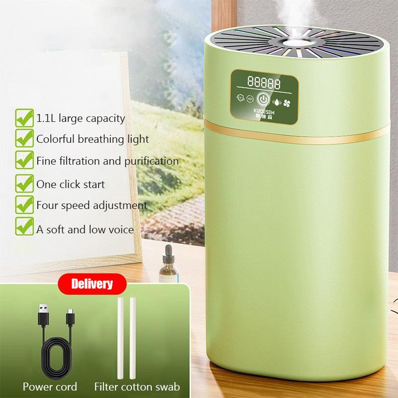 1100ml USB Air Humidifier Colorful Ambient Light Essential Oil Aroma Humificador Cool Mist Fogger Home Office Fragrance Diffuser