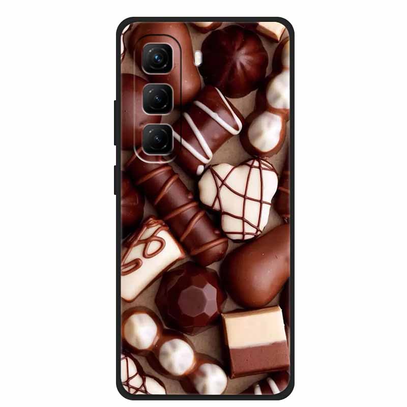 Per Custodia Infinix Hot 50 5G Fiori Morbido Silicone TPU Antiurto Custodie per Telefono per Infinix X6720 Animali Lupo Cool Copertura Protettiva