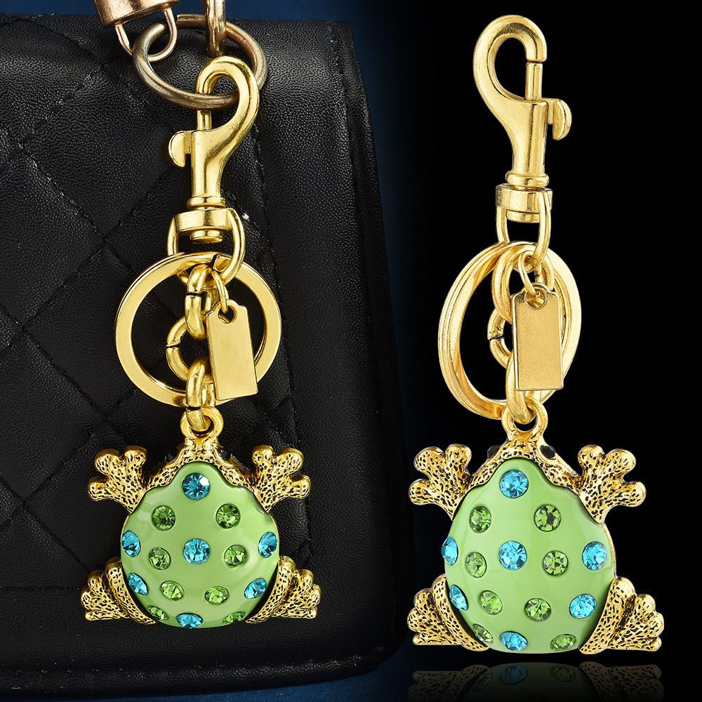 Summer Frog Bag Decor Alloy Gold Silver Keyring Fashion Accessory For Women