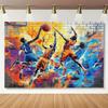 Sfondo 2D Street Art Urbana Giocatore di Basket Stile Hip Hop Graffiti per Servizio Fotografico Bambini