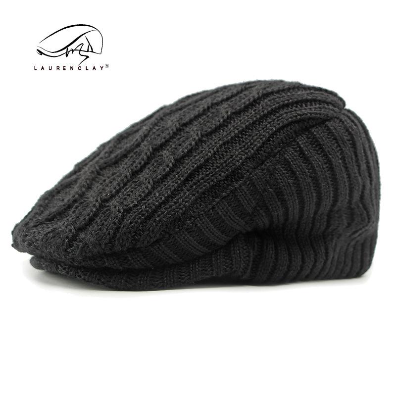 Retro Wool Beret Women's Autumn and Winter Knitted Hat Fleece Warm Cap Casual Forward Hat Men
