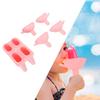 Eisform Silikon Praktisch Tragbar DIY Eis am Stiel Maker mit 50 Stielen für Haushalt Rosa