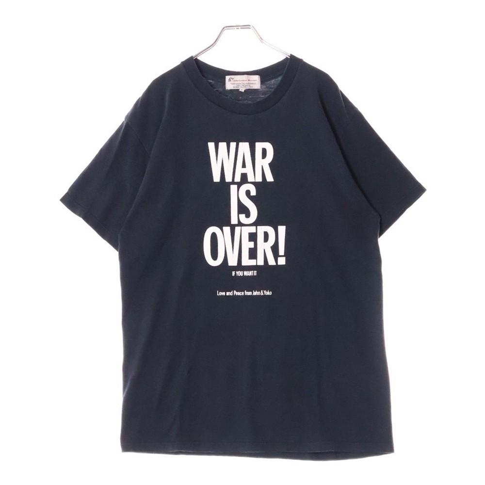 VINTAGE WAR IS OVER TEE John Lennon Front Printed Short Sleeve T Shirt Top Used Unisex T-Shirt XL