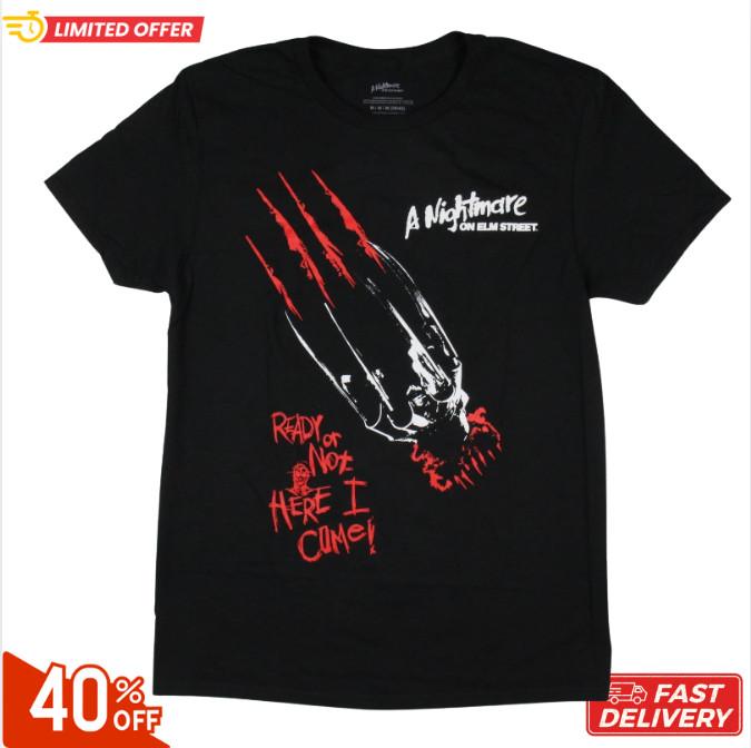 Pátek třináctého Pánské tričko s krátkým rukávem Ready Or Not_reprint_výprodej ! Unisex tričko